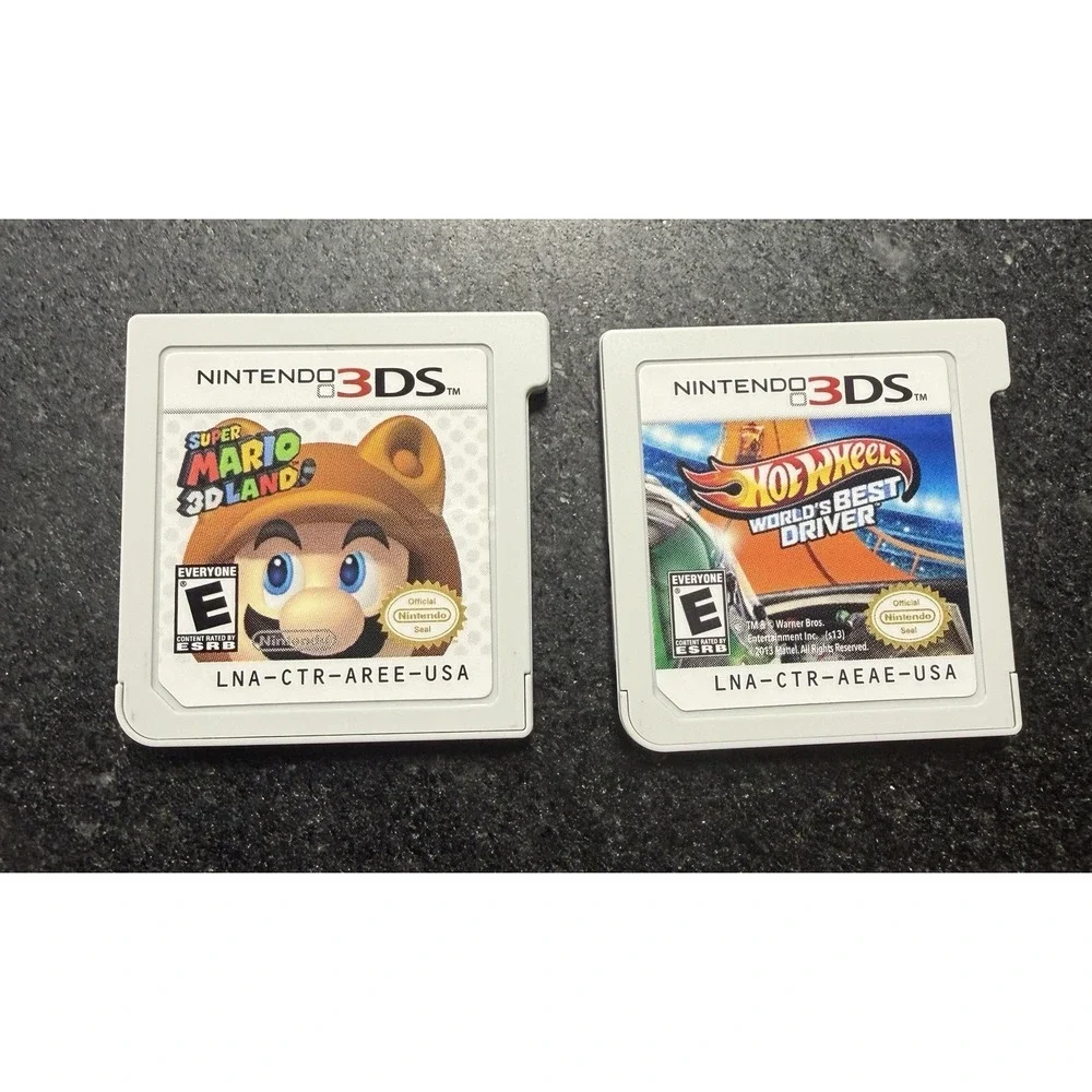 Nintendo 3DS Super Mario Carrying Case Bundle Mario 3D Land Hot Wheels Stylus